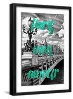 Paris Fashion Series - Paris mon amour - Paris Bridge III-Philippe Hugonnard-Framed Photographic Print