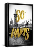 Paris Fashion Series - So Paris - Alexandre III Bridge-Philippe Hugonnard-Framed Stretched Canvas