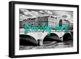 Paris Fashion Series - Someday Paris - Pont Saint Michel II-Philippe Hugonnard-Framed Photographic Print