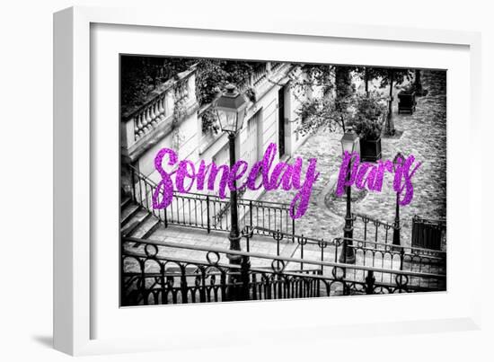 Paris Fashion Series - Someday Paris - Staircase of Montmartre II-Philippe Hugonnard-Framed Photographic Print