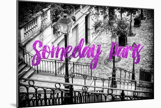 Paris Fashion Series - Someday Paris - Staircase of Montmartre II-Philippe Hugonnard-Mounted Photographic Print