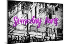 Paris Fashion Series - Someday Paris - Staircase of Montmartre II-Philippe Hugonnard-Mounted Photographic Print