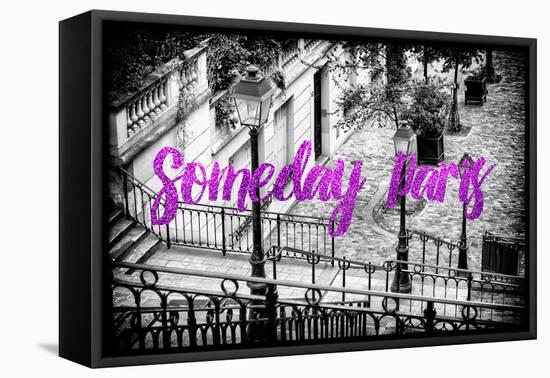 Paris Fashion Series - Someday Paris - Staircase of Montmartre II-Philippe Hugonnard-Framed Stretched Canvas