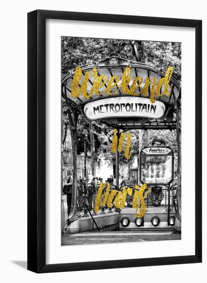 Paris Fashion Series - Weekend in Paris - Metropolitain Abbesses-Philippe Hugonnard-Framed Photographic Print