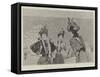 Paris Fashions at the Seaside, with Hats by Virot-null-Framed Stretched Canvas