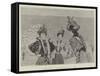 Paris Fashions at the Seaside, with Hats by Virot-null-Framed Stretched Canvas