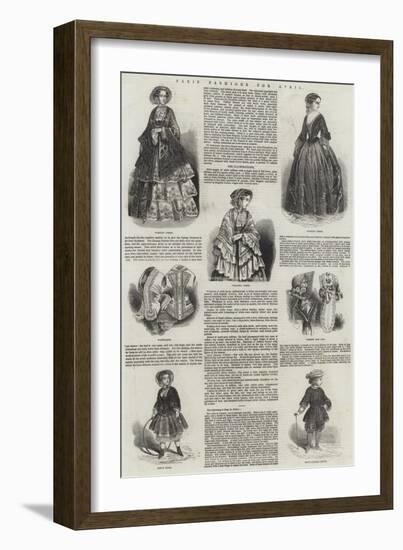 Paris Fashions for April-null-Framed Giclee Print