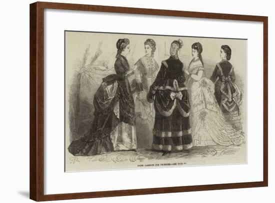 Paris Fashions for December-null-Framed Giclee Print