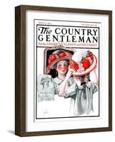 "Paris Fashions for Easter," Country Gentleman Cover, March 31, 1923-F. Lowenheim-Framed Giclee Print