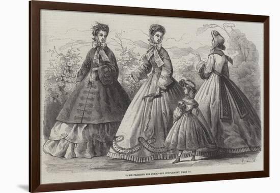 Paris Fashions for June-Frederic Theodore Lix-Framed Giclee Print