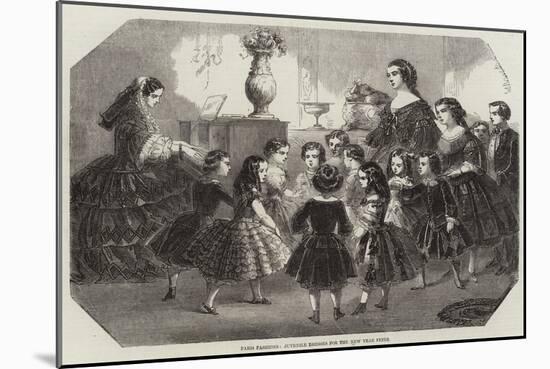 Paris Fashions, Juvenile Dresses for the New Year Fetes-null-Mounted Giclee Print