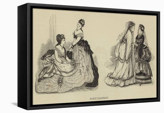 Paris Fashions-null-Framed Stretched Canvas