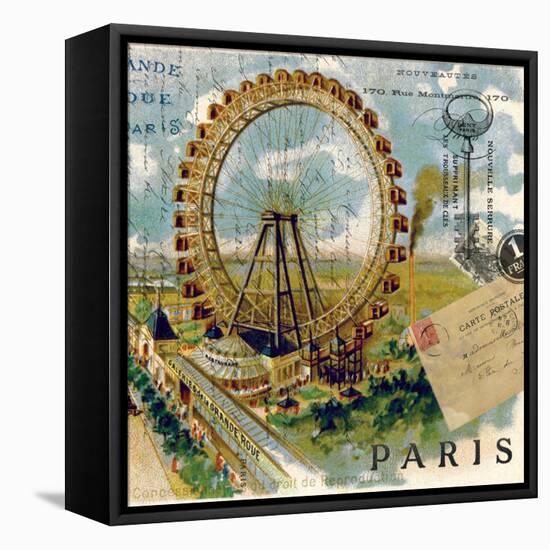 Paris Ferris Wheel-Elizabeth Jordan-Framed Stretched Canvas