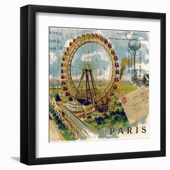 Paris Ferris Wheel-Elizabeth Jordan-Framed Art Print