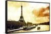 Paris Fiery Sunset-Philippe Hugonnard-Framed Stretched Canvas