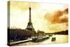 Paris Fiery Sunset-Philippe Hugonnard-Stretched Canvas