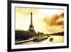 Paris Fiery Sunset-Philippe Hugonnard-Framed Giclee Print