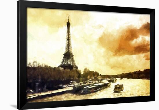 Paris Fiery Sunset-Philippe Hugonnard-Framed Giclee Print