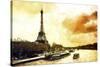 Paris Fiery Sunset-Philippe Hugonnard-Stretched Canvas