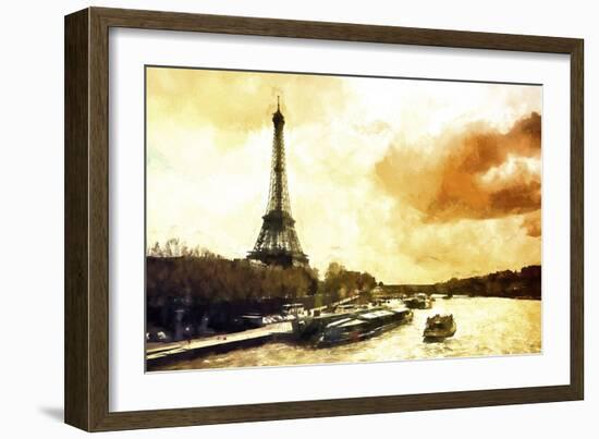 Paris Fiery Sunset-Philippe Hugonnard-Framed Giclee Print