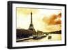 Paris Fiery Sunset-Philippe Hugonnard-Framed Giclee Print