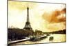 Paris Fiery Sunset-Philippe Hugonnard-Mounted Giclee Print