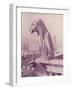 Paris: Figure of a Nameless Creature on Notre Dame (B/W Photo)-French Photographer-Framed Giclee Print