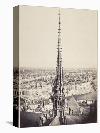 Paris, Flèche de Notre-Dame, en plomb et cuivre martelé, Viollet le Duc-Charles Marville-Stretched Canvas
