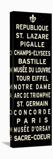 Paris Fleur de Lis Sign-null-Stretched Canvas