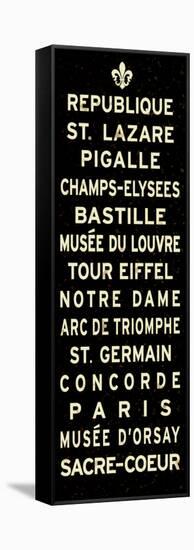 Paris Fleur de Lis Sign-null-Framed Stretched Canvas