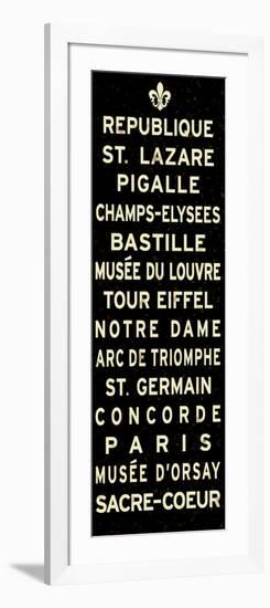 Paris Fleur de Lis Sign-null-Framed Art Print