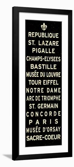 Paris Fleur de Lis Sign-null-Framed Art Print