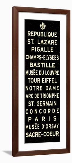 Paris Fleur de Lis Sign-null-Framed Art Print