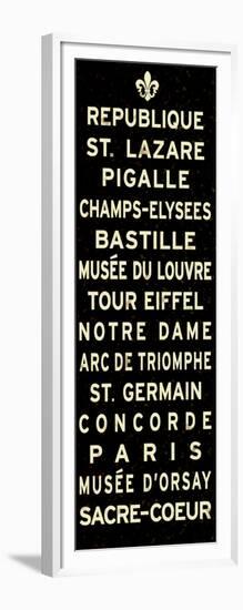 Paris Fleur de Lis Sign-null-Framed Art Print