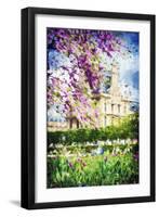 Paris Flowers III - In the Style of Oil Painting-Philippe Hugonnard-Framed Giclee Print