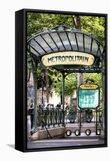 Paris Focus - Abbesses Metro-Philippe Hugonnard-Framed Stretched Canvas