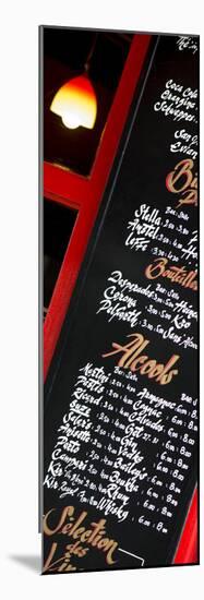 Paris Focus - Bar Menu-Philippe Hugonnard-Mounted Photographic Print