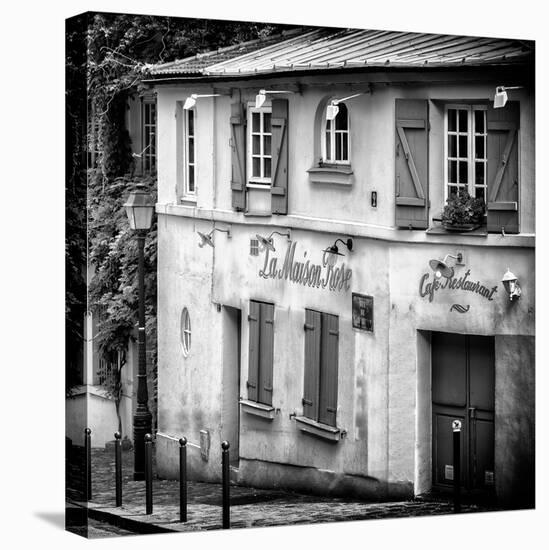 Paris Focus - La Maison Rose in Montmartre-Philippe Hugonnard-Stretched Canvas