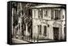 Paris Focus - La Maison Rose in Montmartre-Philippe Hugonnard-Framed Stretched Canvas