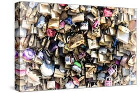 Paris Focus - Love Locks-Philippe Hugonnard-Stretched Canvas