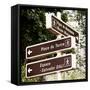 Paris Focus - Montmartre Directional Signs-Philippe Hugonnard-Framed Stretched Canvas