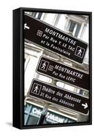 Paris Focus - Montmartre Directional Signs-Philippe Hugonnard-Framed Stretched Canvas