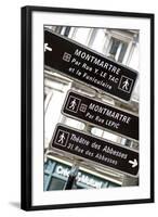 Paris Focus - Montmartre Directional Signs-Philippe Hugonnard-Framed Photographic Print