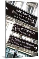 Paris Focus - Montmartre Directional Signs-Philippe Hugonnard-Mounted Photographic Print