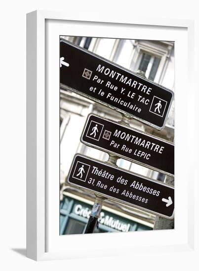 Paris Focus - Montmartre Directional Signs-Philippe Hugonnard-Framed Photographic Print