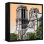 Paris Focus - Notre Dame Cathedral-Philippe Hugonnard-Framed Stretched Canvas