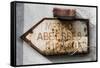 Paris Focus - Old Subway Directional Sign-Philippe Hugonnard-Framed Stretched Canvas