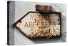 Paris Focus - Old Subway Directional Sign-Philippe Hugonnard-Stretched Canvas