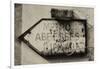 Paris Focus - Old Subway Directional Sign-Philippe Hugonnard-Framed Photographic Print