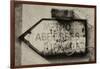 Paris Focus - Old Subway Directional Sign-Philippe Hugonnard-Framed Photographic Print